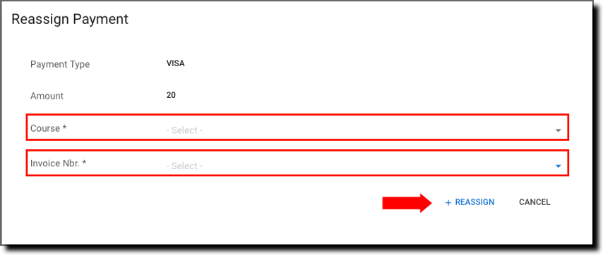 CLIENTS: Reassign Payment